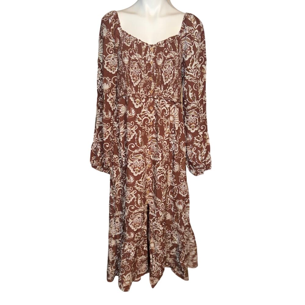 Dokotoo women’s New boho smocked ruffle hem maxi dress
